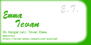 emma tevan business card